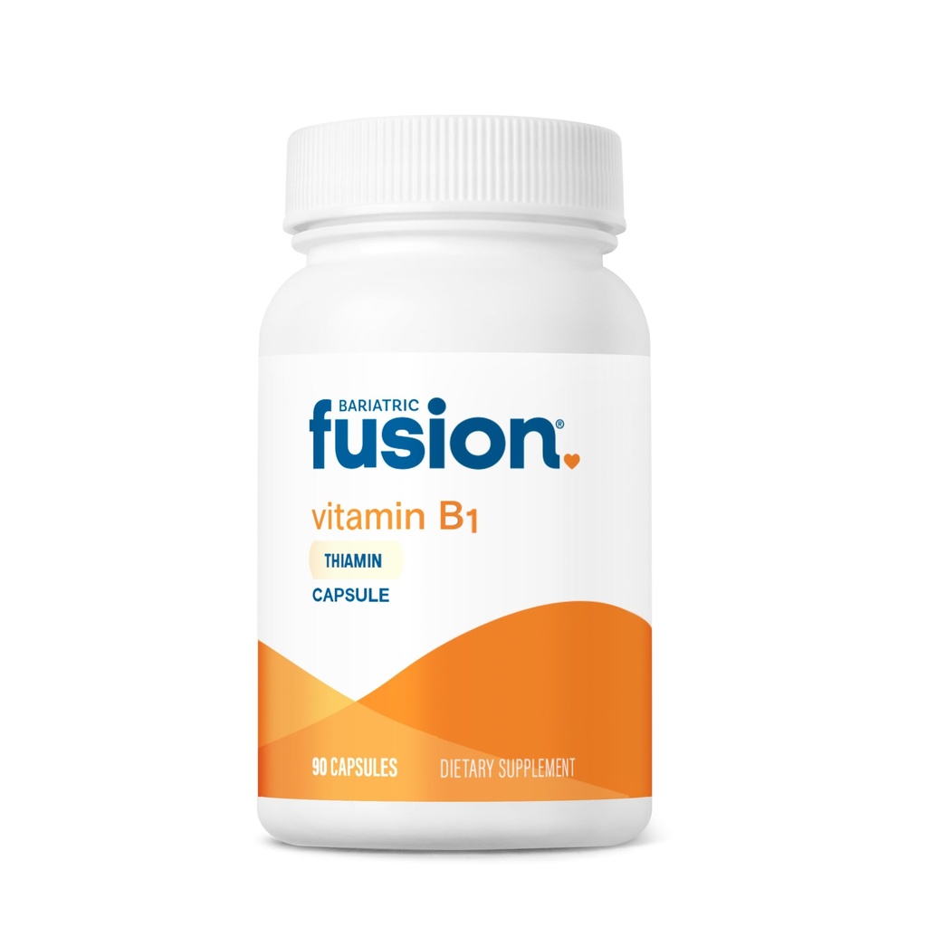Fusiran Bariatrik Vitamin B1 (Thiamine) untuk Pasien Bedah Bariatrik Termasuk Gastric Bypass & Sleeve Gastrectomy, Mudah untuk Swallow Capsule, 90 Count