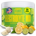 Electrolyte Mix = 124; Sugar- Free Hydration Powder dengan 72 + Telusuri Mineteral 124; No Sugar, Fast- Dissolving Electrolytes Powder Packets 124; Lemon- Lime, 90 Hamba