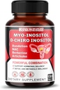 Myo- Inositol + D-Chiro Inositol - 150 Kapsul - dengan Flolate, NAC, Berberine, CoQ10, dan Detox Blend - Dukung Keseimbangan Hormonal & Metabolic Wellness - Non-GMO, Gluten- Free