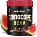 ALLMAX Nutrection AMINOCORE BCAA Powder, 8,18 Grams Acids Amino, Intra dan Post Workout Recovery Drink, Gluten Free, Watermelon, 945 g