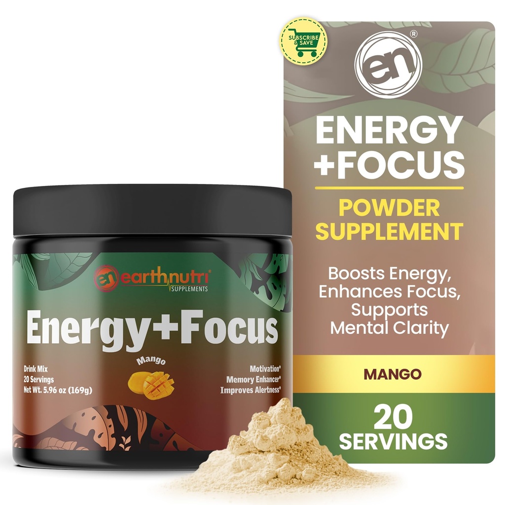 Pendukung Bumies Nutri + Focus Powder - Energi Boost & Membantu Konsentrasi dengan PeakO2, Alfasize, Cognizin, PurCaf, Theawine, Acetyl L- Carnitine L-Tyrosine