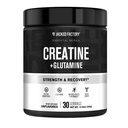 Jacked Factory Creaktine + Glutamine - Creatine Supplement with L- Glutamine for Muscle Recovery, Muscle Growth, Increased Strength, Enhanced Energy Outts, and Gut Health - 30 Servings, Unflashrived