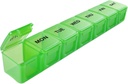 Sukuos Extra Large 7 Day Pill Organizer Mudah dibuka, Kotak Pil Mingguan Kasus Obat-obatan Dengan Hapus Lid, Silkscreen Printed Vitamin Holder for Fish atau Suplemen (Hijau)