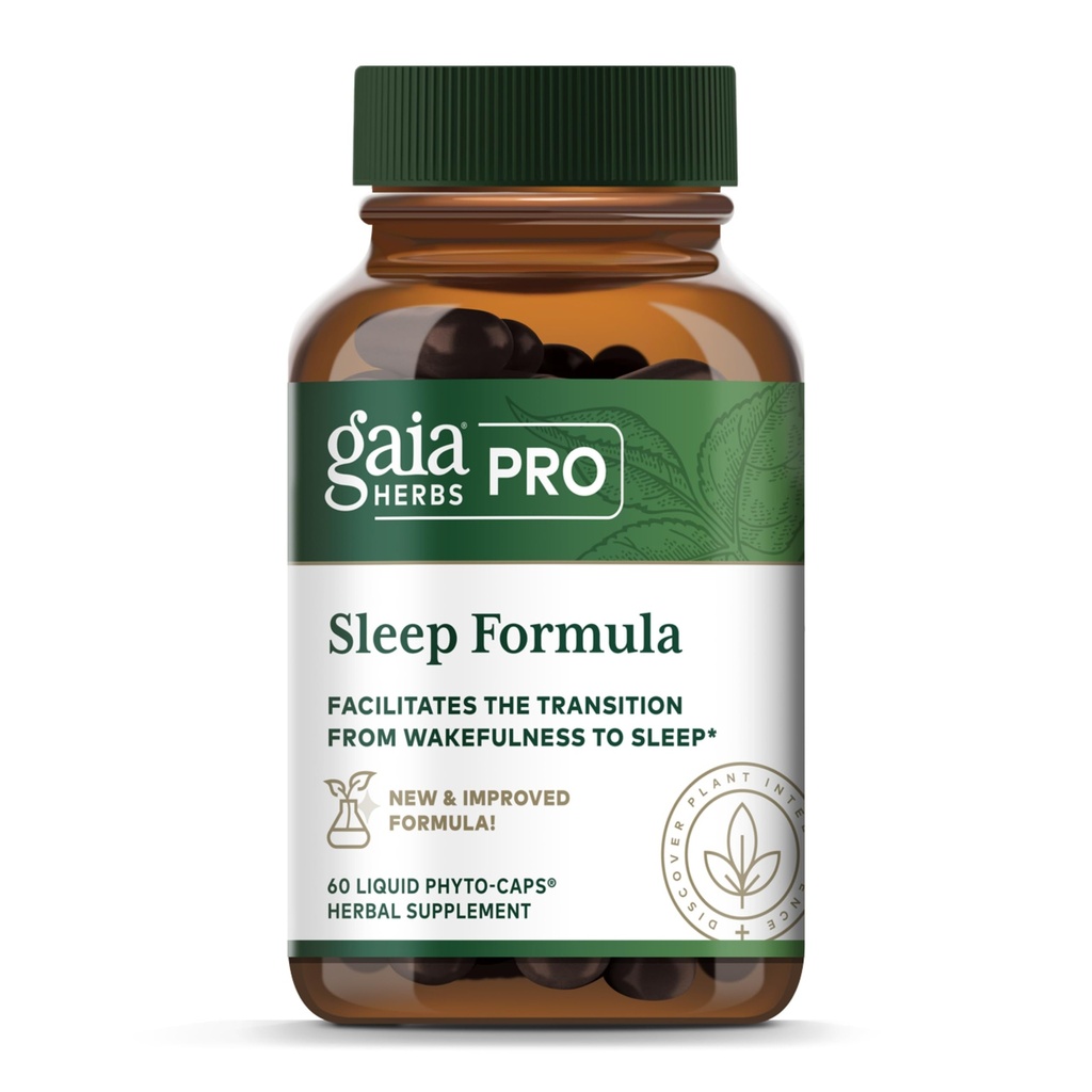 GAIA HERBS PRO Sleep Formula - Passionflower & Lavender - Vegan Capsules - 60 Liquid Phyto- Caps