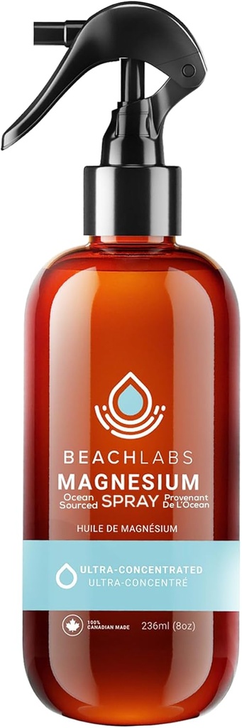 Magnesium Spray - Ocean- Sourced Magnesium untuk Harian Wellness 124; 100% Alam dengan 40 + Trace Mineware 124; 8 flf oz