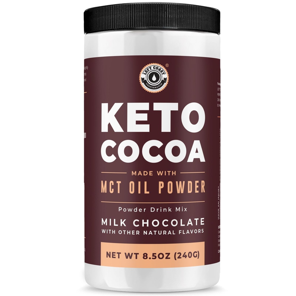 Keto Cocoa 124; Keto Chocolate Hot Chocolate Powder - Sugar Free, Low Carb dengan Protein dan MCT Oil Powder