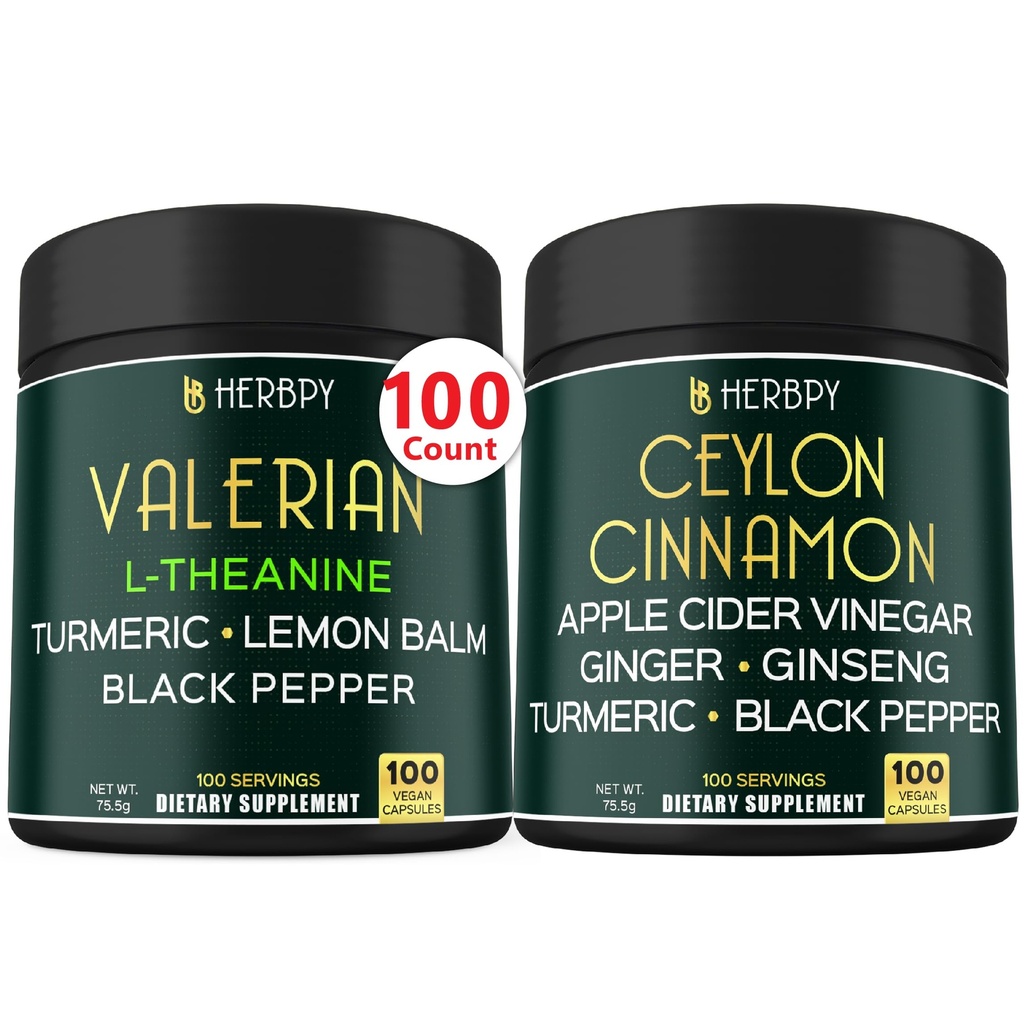 Bundle 5in1 Valerian Root Suplemen & 6in1 Premium Ceylon Cinnamon Suplemen