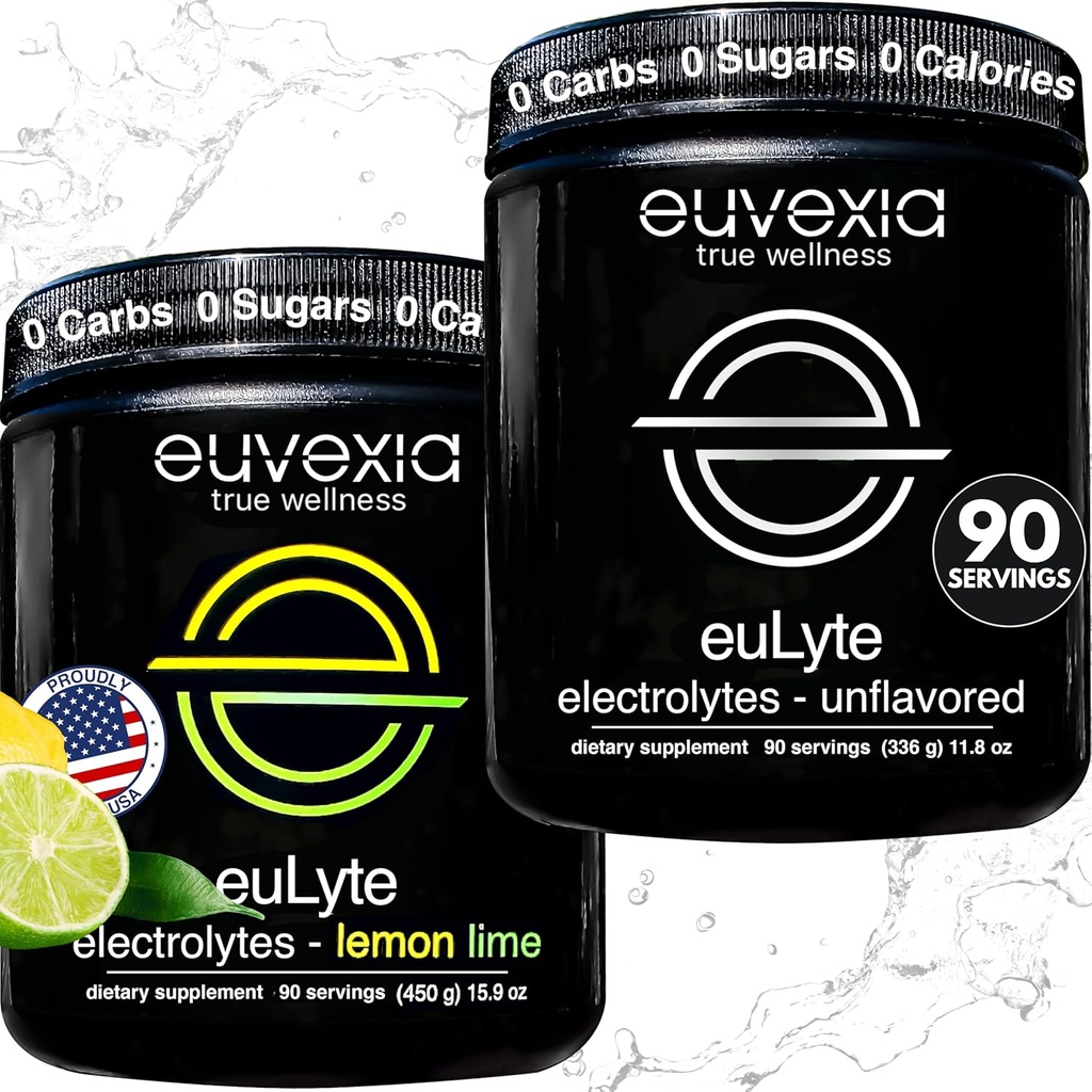 Euvexia Dr. Ekberg Eutolite Electrolite Bundle 124; Variety Lime + Leme Variety Agus 124; Sugar Free Electrolite Powder dengan 80 + Minironed 124; 90 Services Every Flavor 124; Keto Fasting Hydration Support
