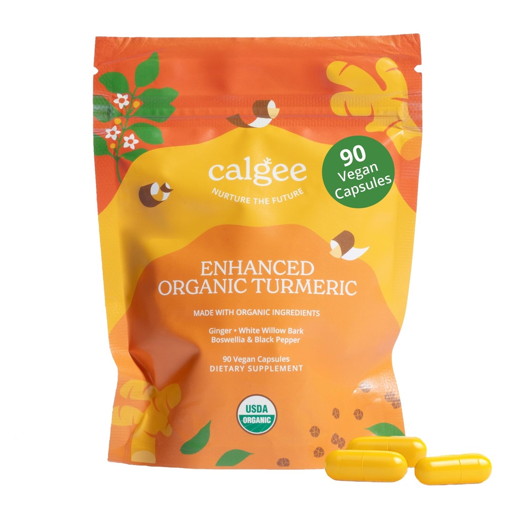 Premium 5- in- 11100mg Curcumin Turmeric dengan Black Pepper untuk maksimum Bioavability, Plus Boswellia & White Willow. USDA Organik Dukungan Gabungan, Dibuat di Amerika Serikat dan 3 Partai Test. 90 Ct.