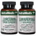 NutraMedix Bersama Dukung Bundle - Termasuk Curcumin dari Turmeric dan Serrapeptase Enzyme Dukungan Katup untuk Dukungan Gabungan dan Dukungan Inflammatory Kesehatan - Perbaikan Dua-Potongan Ditata