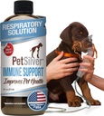 Dukungan Imuniune PetSilver, Solusi Nebulizer Natural, Promotes Respiratory Health in Cats & Dogs, Allergies, Sinus & Cough Treatment, Easy to Use, Patenated Silver, Made the USA, 16 fl oz