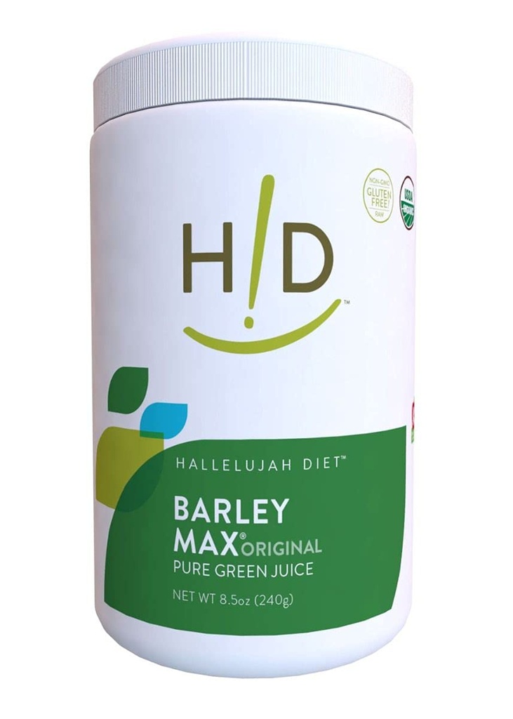 Hallelujah Diet BarleyMax - Barley Grass Juice dan Alfalfa Juice Powder, Vegan Formula, Plant - Based Dietary Suplemen, Food Product, Original, 8.5 Ounce Bottle (60 Day Suppply)