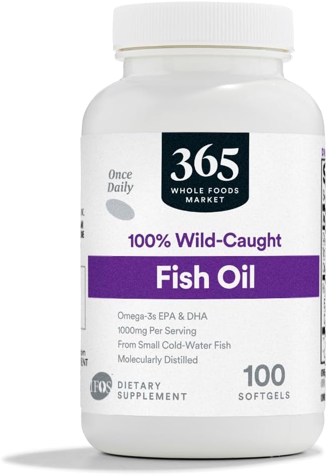 365 oleh Whole Foods Market, Oil Fish 1000 Mg, 100 Softgels
