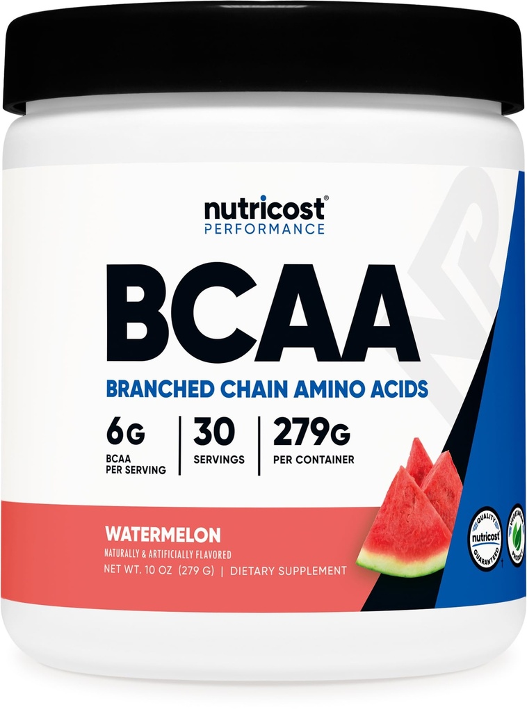Nutricost BCAA Powder (Semangka, 30 Pelayan) - Optimal 2: 1: 1 Rasio