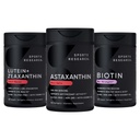 Penelitian Olahraga Biotin (B7) 10.000.000 mcg + Lutein + Esxanthin (20mg) + Astaxanthin Suplemen dari Alga (6g) - Semua Vegan 124; 120 Softgeels Masing-masing 124; Semua Dibuat dengan Coconut Oil untuk Absorpsi Lebih Baik