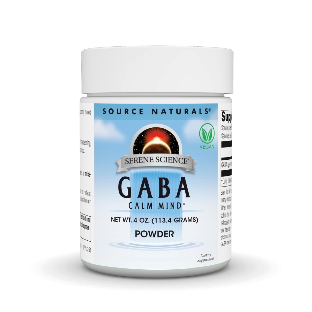 Sumber: Serene Science GABA, Pikiran Tenang - 4 bubuk oz