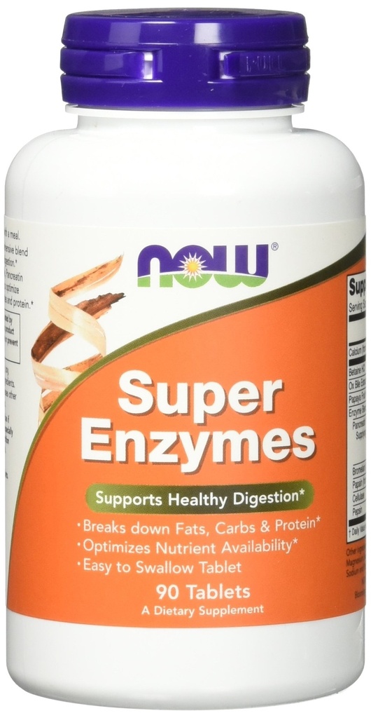 NOW Super Enzymes, 90 Tablet (Paket 2)