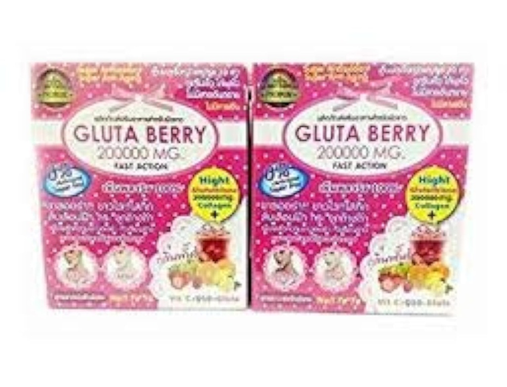 2Box Gluta Berry 200000 mg Minum makanan kulit PUNCH Mengurangi bintik-bintik Percikkan Aksi cepat Skin 10pcs. / Kotak....