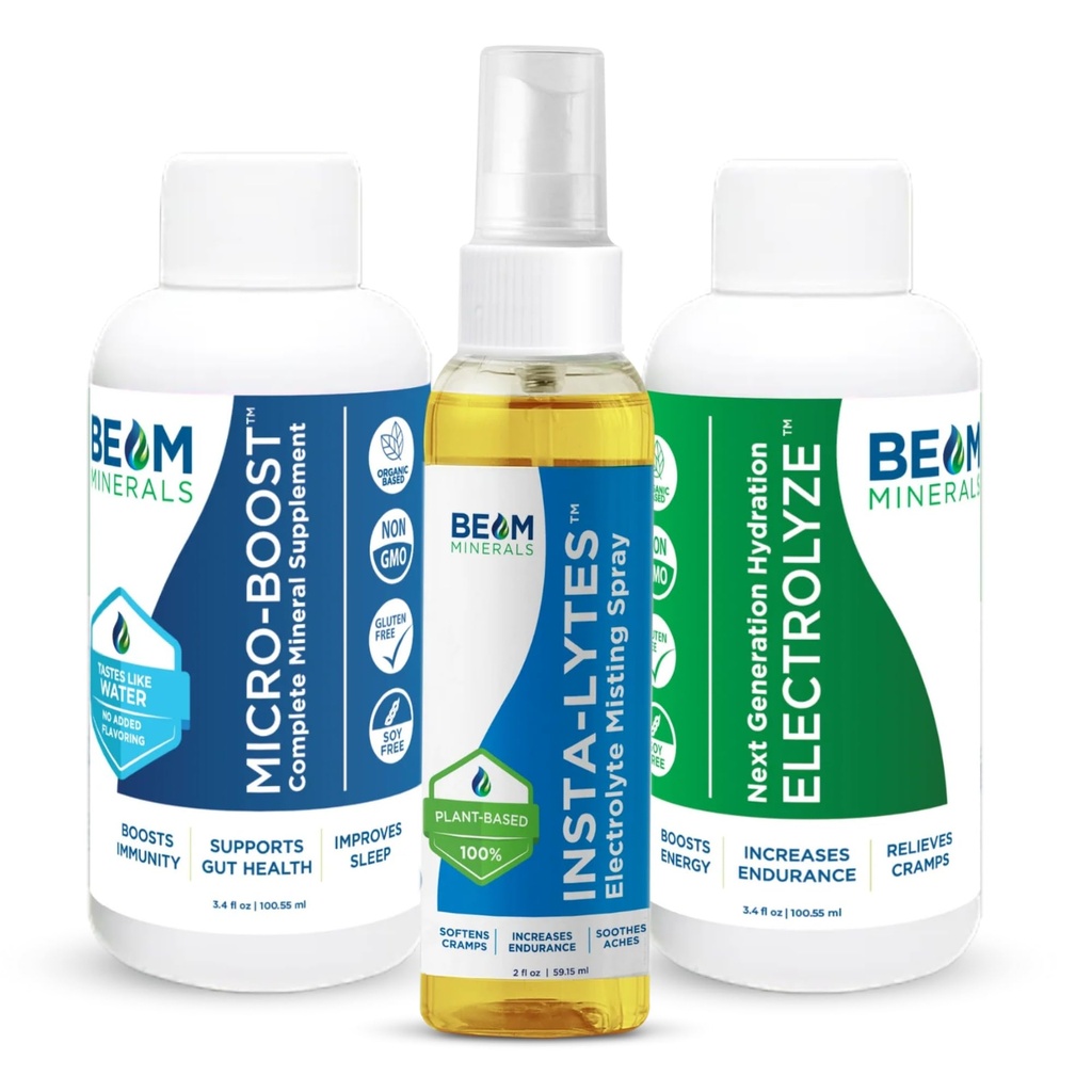 Beam MINERALS Travel Pack adalah 124; Electrolite & Micronutrient Duck 124; Micro- Boost, Electrolyze, and Instates 2 flf Oz