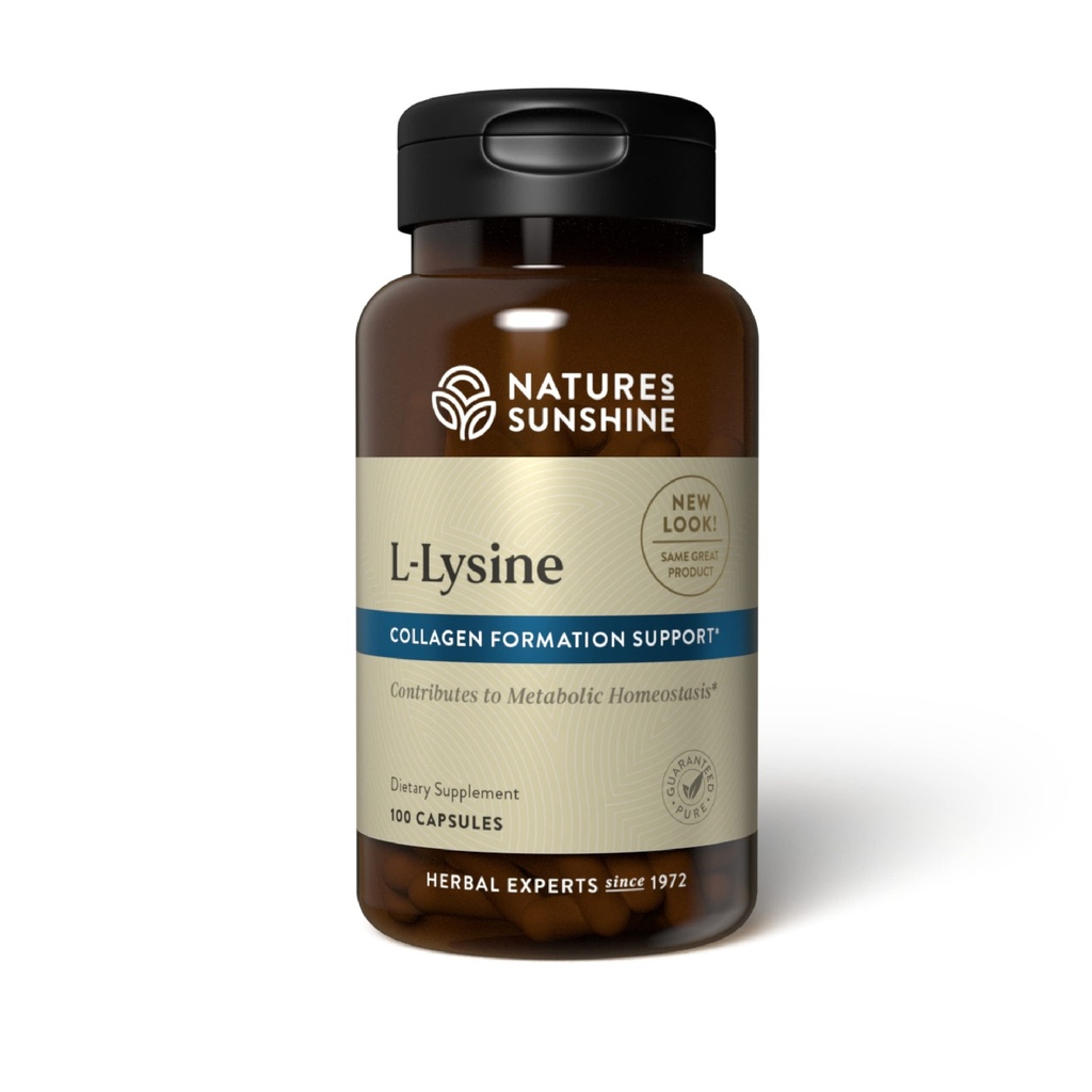 Nature 's Sunshine L-Lysine, 100 Capsules 124; EsculAmino Acids Capsules dengan 474 mg dari L- Lysine Hydrochloride untuk membantu Tubuh Anda Kontrol Acid dan Alkaline Keseimbangan