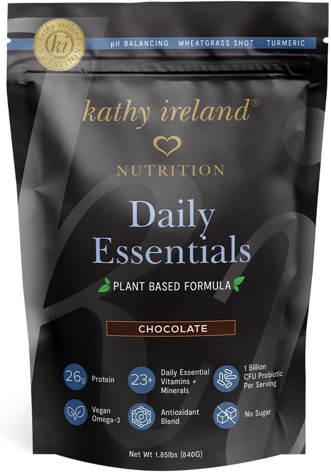 Kathy Irlandia Nutrection Daily Essentials Plant-Based Protein Powder for Women, 26g Vegan Protein, Lean Meal Pengganti - Chocolate