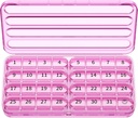 Zoksi Monthly Pill Organizer 1 Times sehari, 30 Hari Pill Box Organizer, Satu Bulan Kasus untuk Perjalanan, 31 Hari Kontainer Harian Medcine untuk Vitamin, Tambahan & Obat (Purple)