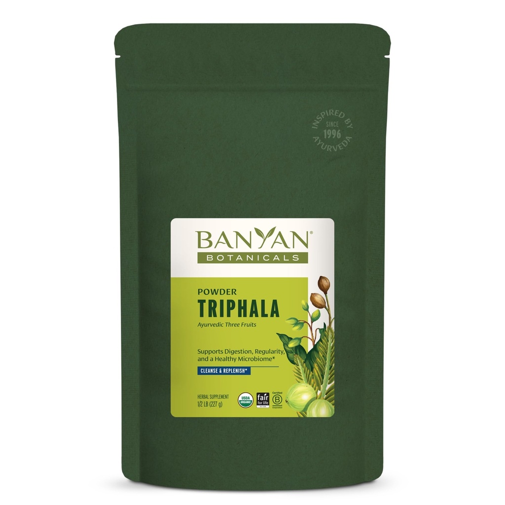 Banyan Botanicals Triphala Powder - Powder Terdistribusi Organik dengan Amla, Haritaki & Bibhitaki