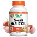 Pilihan Botanic Odorless Odorlic Oil Softgeels - Antioxidant Cholesterol dan Imune Suplemen untuk Dewasa - Gluten Free Non- GMO - 180 Pil