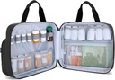 Trunab Pill Bottle Organizer Medicine Carrying Bag Safe Medication Travel for Prescription, Vitamin, Penyimpanan Suplemen Medis (Bag Only)