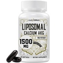 Lipomal Calcium AKG Suplemen 1500 MG (Alpha-Keglutaric Acid), Penyerapan Tinggi, Lebih Efektif dari AAKG, Ca AKG untuk Umur Panjang, Pertahanan Umur, Energi Sel, Fungsi Metabolik, 60 Softgels
