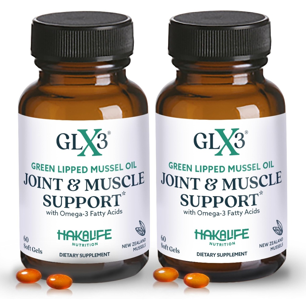 GLX3 Green Lipped Mussel Oil Capsules for Comfort, Flexibility & Recovery by HakaLife GLX3