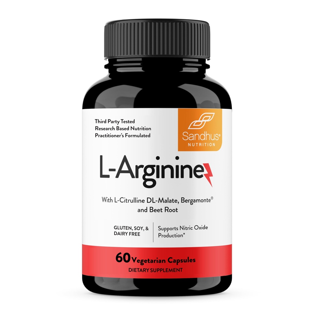 Sandhu 's L-Arginine dengan Nitric Oxide Precursor: 124; 30 Hari Supply 124; Suplemen Kerja 124; untuk Pria & Perempuan