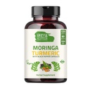 Organik Moringa Oleifera Powder & Turmeric Root Powder dengan Blackpepper 120 Capsules 124; dibuat dengan Organik Moringa, Turmeric dan Pepper Hitam 124; Vegan, Gluten- Free and Non-GMO.