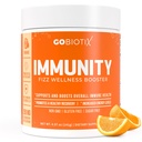 GOBIOTIX Vitamin C - Imune Supplemen Dukungan Pertahanan - Imunitas Powder Wellness Booster - Vegan Superfood - Elderberry, Turmeric, B12 Vitamin Suplemen, Non-GMO dan Sugar Free (Orange)