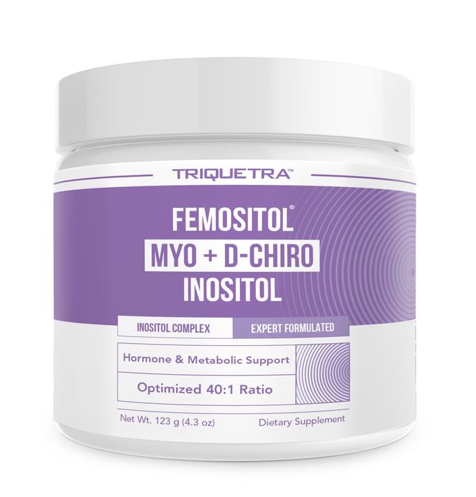 FemoSitol Inositol Powder 124; Myo- Inositol & D-Chiro Inositol Complex - Secara klinis Proven 40: 1 Rasio (Vitamin B8) Aver4; PCOS, Keseimbangan Hormonal & Healthy Ovarium Dukungan (123 gram - 60 Servings)