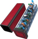 Pill Organizer 1 Time A Day, Pill Box 7 Day, Weekly Travel Pill Case, Daily Large Medication Holder Container, Setelah Pengiriman Pilbox Harian untuk Vitamin, Medicine, Pills, Suplemen (Red)