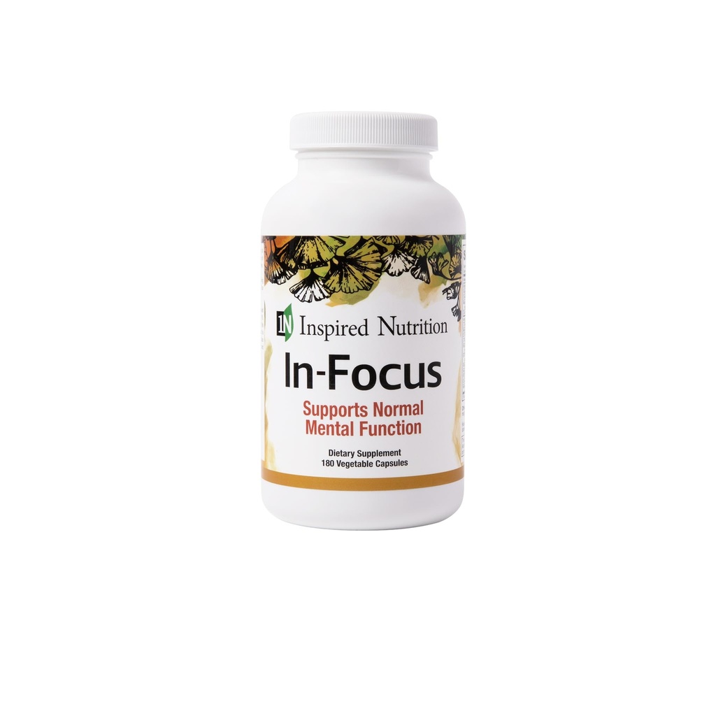 in- Focus - Supports Mental Clarity - No Caffeine - 180 Capsules