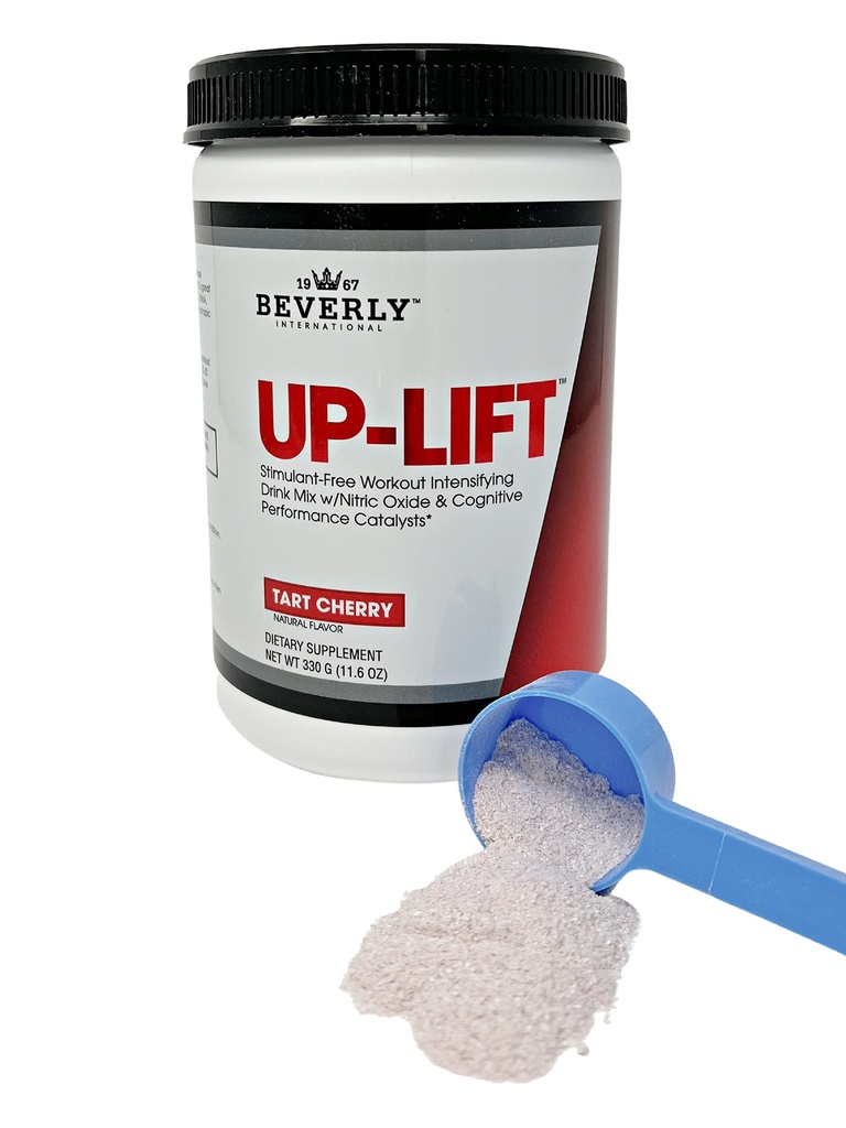 Beverly International Up- Angkat Stimulant Gratis 330 gram. Minum Energi Workout Mix w / Nitric Oxide & Cognitive Performance Catalysts. Beta Alanine, L- Citrulline, L- Tyrosine.