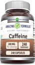 Amazing Formula Caffeine 200 Mg per Serving 124; Capsules 12.4; Non-GMO 124; Gluten- Free 124; Made in USA (1 Pack, 240 Count)