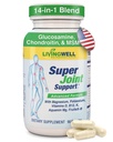 SUPER JOINT SUPPORT: Glucosamine, Chondroitin, MSM, Turmeric, Collagen & FruiteX- B Joint Suplement, Maximum Pain Management, Bone & Muscle Health, Flexibility & Mobility for Men & Women, 90 Capsules