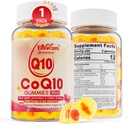 Sugar Free CoQ10 200mg Filled Gummies, 5X Better Absorpsi CoQ10 w / Resveratrol, Alpha Lipoic Acid, Omega- 3, Vitamin E, C, Coenzim Q10 untuk Cellular Energy, Heart, Brain, dan Antioksidant (1Pack)