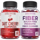 Atlantis Nutrition Tart Cherry 60 Gummies + Sugar Free Prebiotic Fiber Gummies untuk Dewasa 2-Pack (120 Gummies)