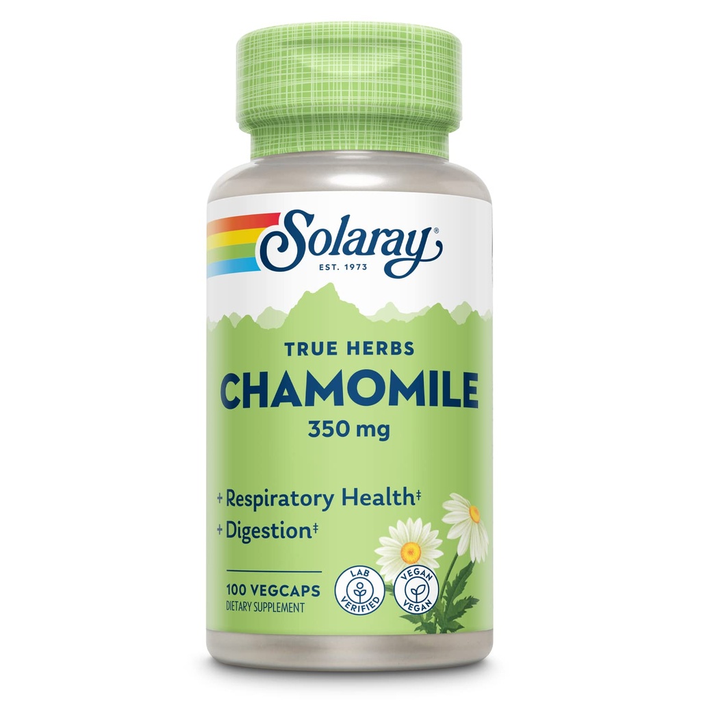 Chamomile SOLARAY, Dukungan Suara untuk Divalry, Tract Respirate dan Relaxation, 100 Servis, 100 VexCaps