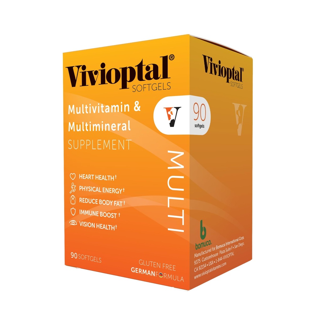 Vivioptal Multi, 90 Softgels, Multivitamin & Multimineral, Gluten Free, Formula Jerman