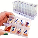 e- Pill 8 kali sehari hari x 7 Hari Besar Organisasi Pil Mingguan, Vitamin, dan Kotak Obat (Bersih)