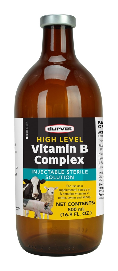 Durvet 063404 Tingkat Tinggi Vitamin B Kompleks Yellow.500 Ml