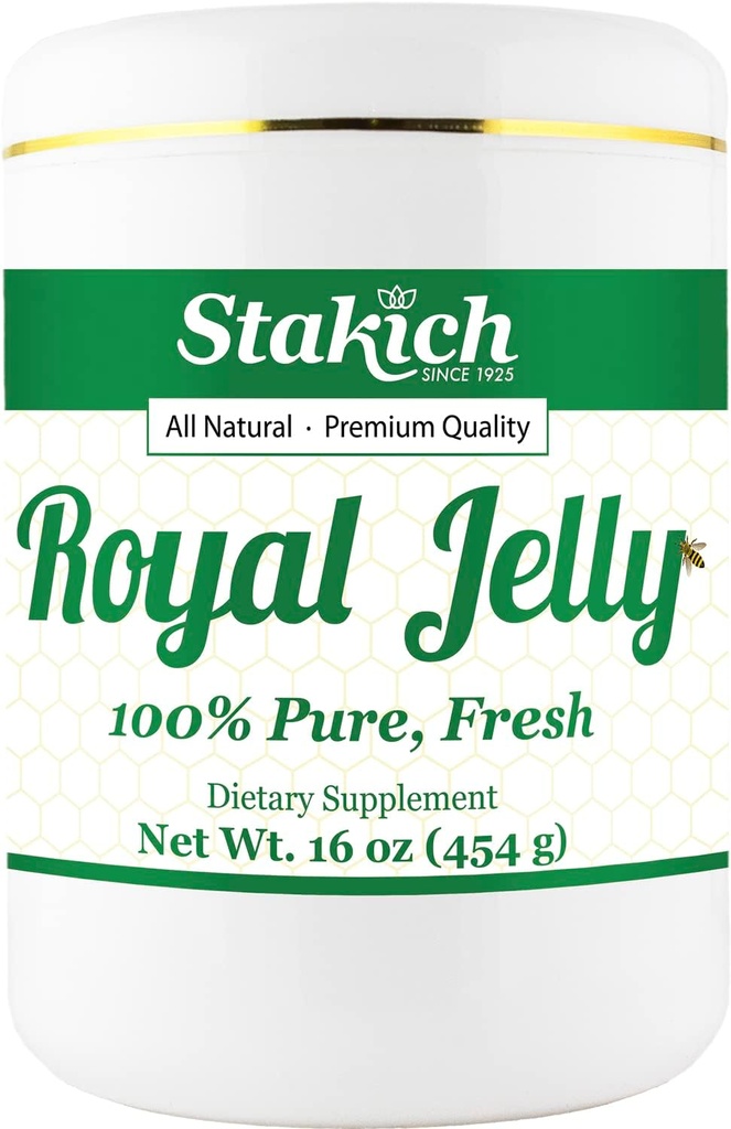 Stakich Segar Royal Jelly - Pure, All Natural - No Addification or Preservations Ditambahkan - 16 Ounce (1 Pound)