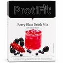 ProtiFit - High Protein Fruit Flavored Powder Minum Mix, 15g Protein, Low Calorie, Sugar Free, Ideal Protein Compatible, 7 Servis Per Box (Berry Blast)