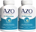 AZO D Mannose Urinary Trakte Health, Cleanse, Flush & Protect The Urinary Tract, No.1 Moracist Rekomendated Brand, Clinical Strength, Non- GMO, 120 Count (Pack of 2)