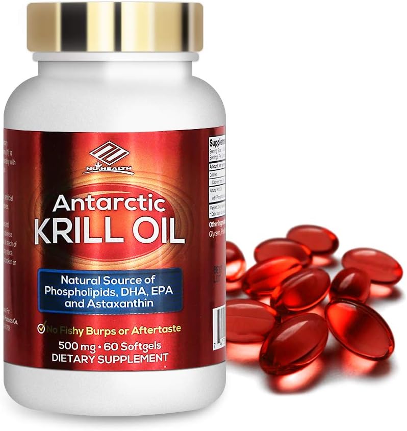 Tambahan Diet Oil Antartika (500 mg, 60 Softgels)